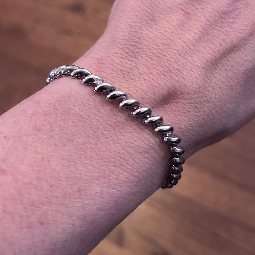 Vintage Handmade Italy 925 Sterling Silver San Marco Link Bracelet (2 of 3)